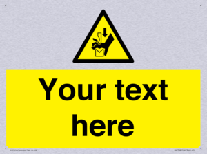 Custom warning hand crushing between press brake tool